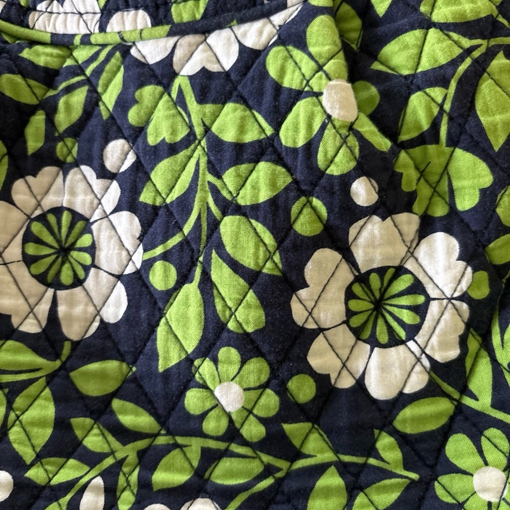 Vera Bradley Pleated Tote "Lucky You” Zippered Large Bag Tons Of Pockets Retired - Picture 6 of 6